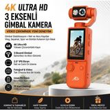 Bowie Hdr Destekli 4K Gimbal Aksiyon Kamera Titreşim Engelleme Yüz Takip Özellikli Youtuber Kamera