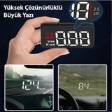 Bowie Head Up Display Ön Cam Sanal Gösterge Ekranı Hız Göstergesi Yağ Turbo Basınç Göstergesi