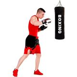 Boxing 70 Cm x 25 Cm Siyah Zincirli Boks Torbası - DOLU