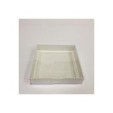 BOXSTATION 15x15x3 Asetat Kapaklı Beyaz Kutu 10 Adet