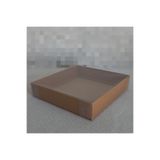 BOXSTATION 25x25x5 Asetat Kapaklı Kraft Kutu 2 Adet