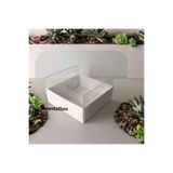 BOXSTATION 6x6x3 Asetat Kapak Beyaz Kutu 100 Adet