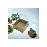 BOXSTATION 6x6x3 Asetat Kapaklı Kraft Kutu 100 Adet