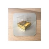 BOXSTATION 6x6x6 Asetat Kapaklı Gold/Gümüş Kutu 50 Adet