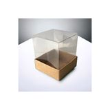 BOXSTATION 6x6x6 Asetat Kapaklı Kraft Kutu 50 Adet
