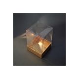 BOXSTATION 8x8x12 Asetat Kapaklı Gold/Kraft/Beyaz Kutu 10 Adet