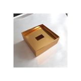 BOXSTATION 8x8x3 Asetat Kapaklı Altın Metalize İçten Kapanan Zikirmatik Kutusu Gold 25 Adet