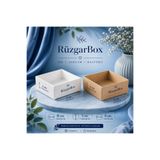 BOXSTATION 8x8x3 cm Asetat Kapaklı Beyaz Hediye Kutusu 100'lü Paket