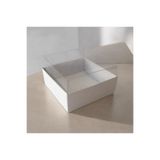 BOXSTATION 9x9x5 Asetat Kapaklı Beyaz Kutu 10 Adet