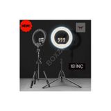 BOXZY LAMİA Megalüx Döküm Ayaklı Profesyonel Kuaför Makyaj Çekimleri 18ınç 460 Led Kumandalı Ring Lıght
