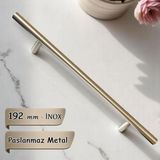 Boy Kulp Inox 192 mm Kulp Mobilya Mutfak Dolabı Çekmece Dolap Kapak Kulpu Kulbu Metal Kulpları - Krom
