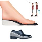 Boy Uzatan Tabanlık 2 cm Ayakkabı Içi Asansör Taban Hava Yastıklı Tam Boy Yükseltici Gizli Tabanlık - Siyah - 39 - 42