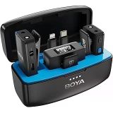 BOYA Boyamic All-in-One Kablosuz İkili Kayıt Yaka Mikrofonu Iphone/Android/Kamera Uyumlu