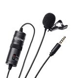 Boya by-M1 akıllı telefon ve Canon/Nikon Kamera için 3,5 mm Lavalier-mikrofon, siyah, kullanma kılavuzu İngilizce dil