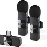 Boya BY-V20 Ultra Kompakt Android 2.4G İkili Kablosuz Type-C Mikrofon