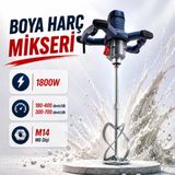 Boya Harç Mikseri 1800W Elektrikli Karıştırıcı M14 Çift Devirli Alçı Çimento Beton Karıştırma Mikser