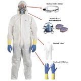 Boya İşlerinde Tam Koruma Set-2 (Lamineli Tulum Eldiven 3M Maske Filtre Gözlük) SET750260592113033APEX