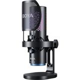 Boya K5 - Boya K5 Kablosuz Bağlantılı Rgb Aydınlatmalı USB Condenser Mikrofon - Siyah
