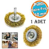 Boya Kurum Pas Zımparalama Kazıma Temizleme Fırçası Pimli Çanak Daire Tel Fırça Matkap Uyumlu 50 Mm