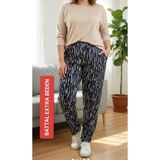 Boya Moda Kadın Bayan Büyük Battal Extra Turbo Jumbo Beden Süet Penye Kumaş 2 Yan Cepli Pantolon Eşofman Altı Pijama Altı 130 Kilograma Kadar Olur Bol Likralı Esneyen Kumaş Bel Lastikli Süs Bagcıklı - 9XL - Lacivert