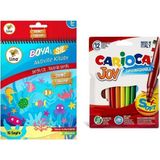 Boya Sil Aktivite Boyama Kitabı Deniz Altı ( Silinebilir ) & Carioca 12’Li Boya - Denizaltı