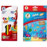 Boya Sil Aktivite Boyama Kitabı Deniz Altı ( Silinebilir ) & Carioca 6'lı Boya - denizaltı