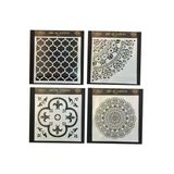 Boya Stencil (Şablon) 25X25 Cm 4 Lü Set Hdm-110/ Hdm-180 / Hdm-109 / Hdm-96