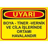 Boya Tiner Vernik ve Cila Işlerinde Ortamı Havalandır Sticker 20X28 cm - 21 x 28 Cm