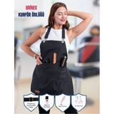 Boya ve Leke Tutmaz, Su Geçirmez Önlük, Master Chef Önlüğü, Çok Amaçlı Önlük, Kuaför Önlüğü, Mutfak Önlüğü, Aşçı Önlüğü - Standart - Siyah