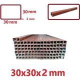 Boyalı (2mt) 30 x 30 x 2 mm Kutu Profil Boru Metal 30X30X2 Demir Dikdörtgen Biçiminde Koku Yapmaz