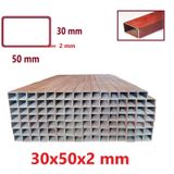 Boyalı 2mt 30 X 50 X 2 Mm Kutu Profil Boru Metal 30x50x2 Demir