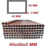 Boyalı 40X40X2 mm Kutu Profil Boru Demir 1 Metre Siyah - Seçenek 1 - Ahşap