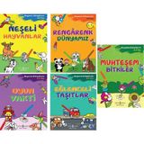 Boyama Kitaplarım 3 - 4 Yaş - Taşıtlar - Dünyamız - Oyun Vakti - Hayvanlar - Bitkiler - 5 Kitap