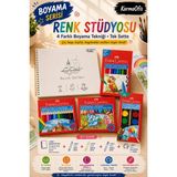 Boyama Serisi Beyaz 25X35 cm 40 Yaprak Resim Defteri ve Faber-Castell 12'li Uzun Kuru Boya+Pastel Boya+Sulu BOYA+12LI Comfort 5'li Set - OkulaDönüşSeti