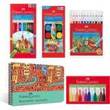 Boyama Seti ve Resim Defteri 25X35 Cm, Çocuklar Için Yaratıcı Eğlence, 12 Renk Suluboya, Boya Kalemi, Pastel Boya, Keçeli Kalem ve 30 Yaprak Defter