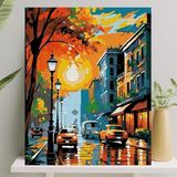 Boyama Tuval Seti Fırça Boya Dahil (Çıtalı) 40X50 cm - Cadde - Standart