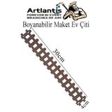 Boyanabilir Ahşap Maket Çit 1 Adet 30x4 cm Dekoratif Minyatür Bahçe Çiti Proje Tasarım Okul Hobi