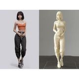 boyanabilir anime biblo 3D Tasarım Estetik Anime Kız Biblosu - Sanat ve Hobi Tutkunları İçin Yaratıcı Hediye