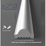 Boyanabilir Dekoratif Pvc Duvar Çıtası 2.5 Cm 1 Boy 240 Cm Duvar Süsleri Koridor Salon Çıta Tasarım