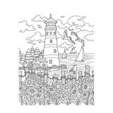 Boyanabilir Tablo Tuval deniz feneri 25x35 cm
