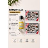 boyansa Kahverengi kumaş boyası 2 adet + 1 adet sabitleme özel boyama seti ( pantolon , tişört , kıyafet vb )