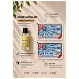 boyansa Mavi Açık kumaş boyası 2 adet + 1 adet sabitleme özel boyama seti ( pantolon , tişört , kıyafet vb )