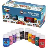 Boyası 10 Renk 30 ml 1 Paket Tişört Çanta Tekstil Boyası 10 Lu 30 ml Canlı Renkler