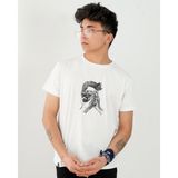 Boydimood Fotoğrafçı Baskılı Oversize Erkek Beyaz Tişört - 2XL