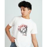 Boydimood Your Time Is Done Baskılı Oversize Beyaz Tişört - XL