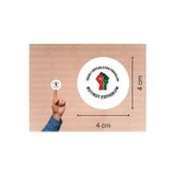 Boykot Ediyorum Etiketi Boycotting Yuvarlak Mat Sticker 4 Cm (45 Adet)