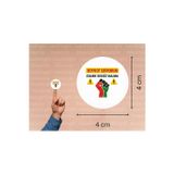 Boykot Etiketleri Zulme Sessiz Kalma Etiketi Yuvarlak Mat Sticker 4 Cm (45 Adet)
