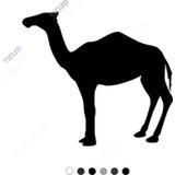 Boynu Eğri Deve Sticker 15 cm