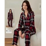 Boyraz Kadın Süet Boydan Düğmeli Pijama Takımı 02007 - 1 Adet Kırmızı-XL