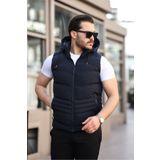 BOYS MANS Su ve Rüzgar Geçirmez Erkek Kapüsonlu Yelek Şişme Yelek
